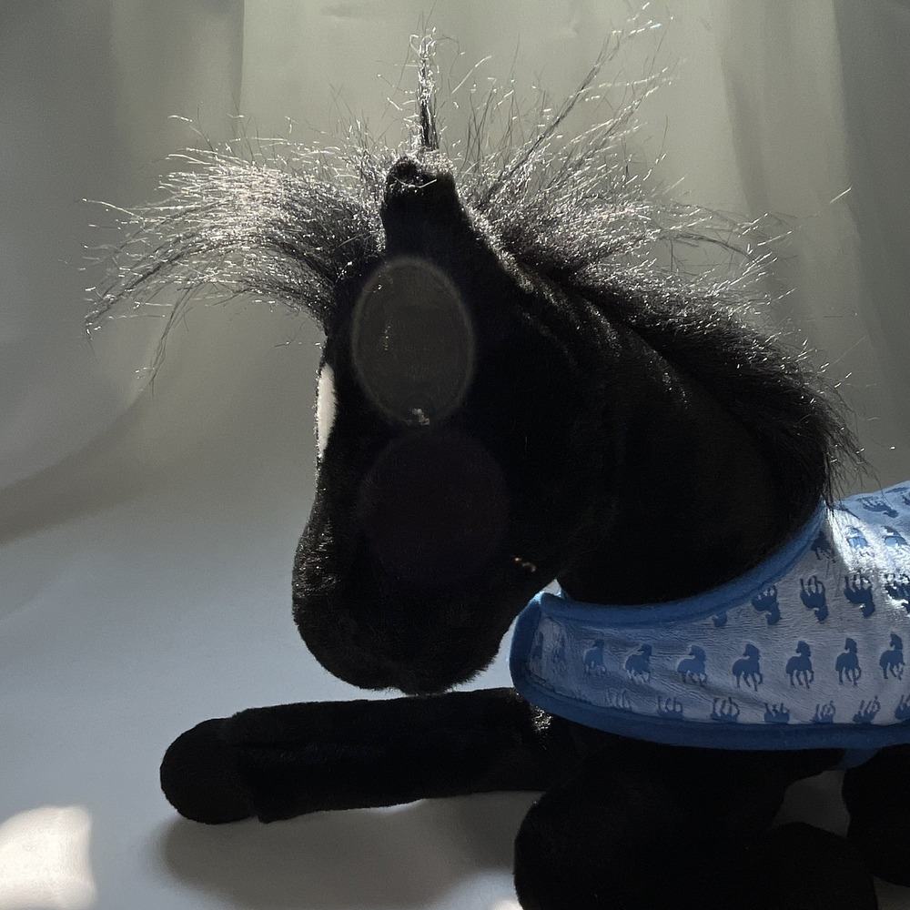 Breyer The Saddle Club Belle Black Horse Plush 16 in 2008 and Blanket